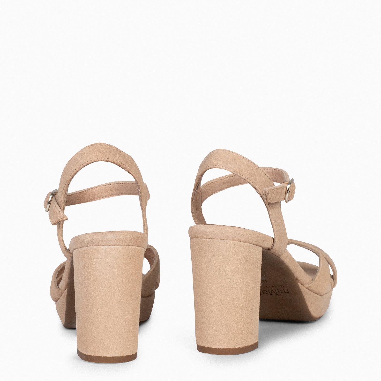 PARIS – Sandalias de fiesta con tacón alto y plataforma NUDE - miMaO ®