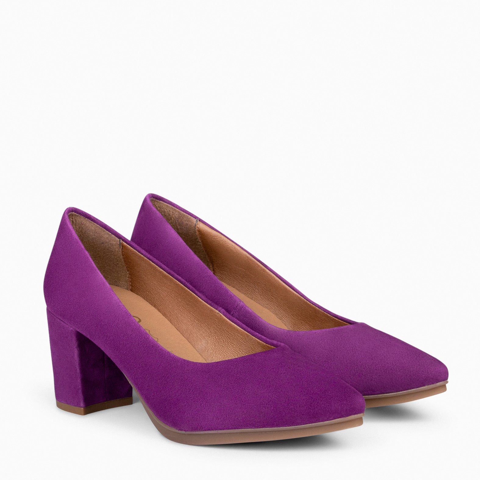 URBAN S - Zapatos de tacón medio en ante MORADO