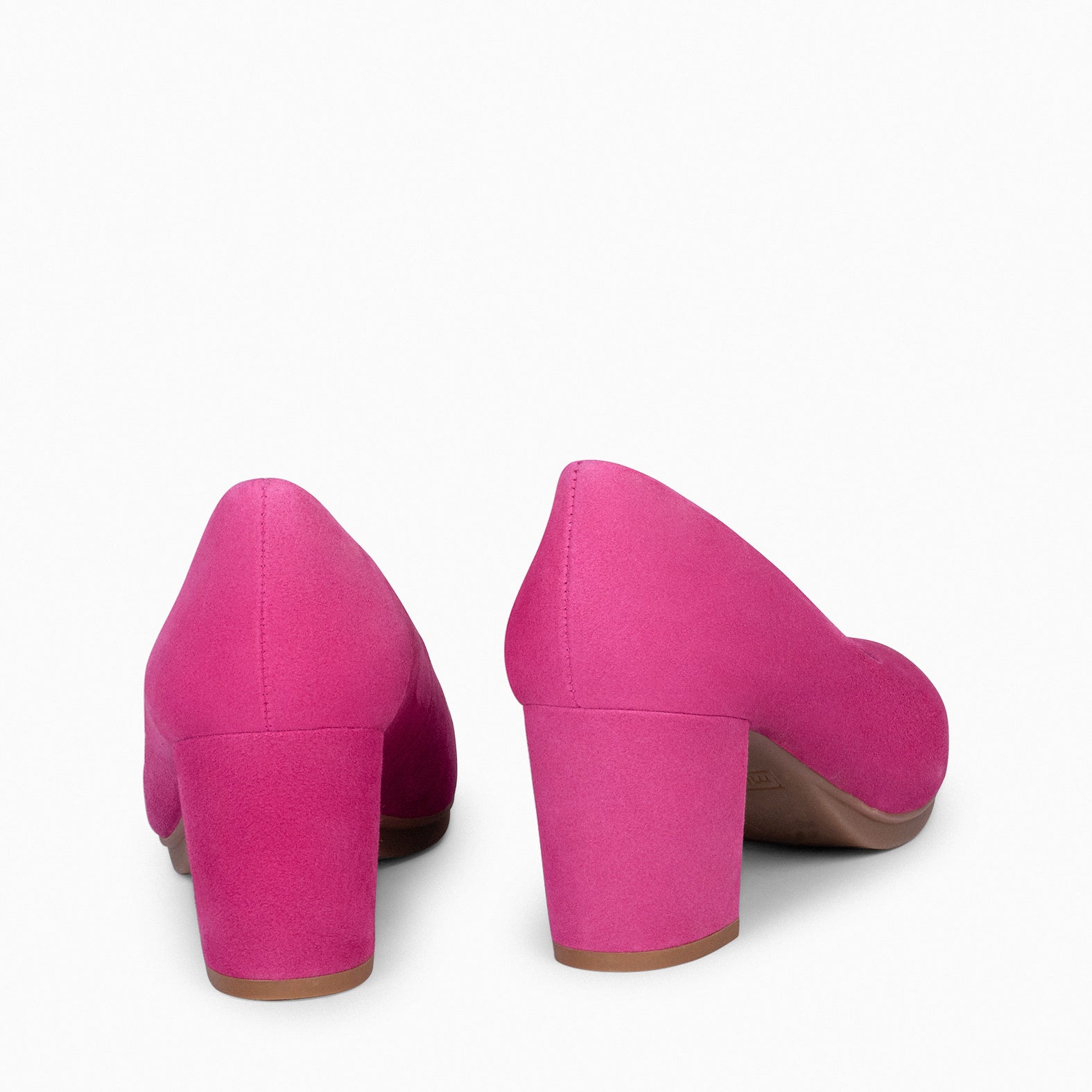 URBAN S - Escarpins à talon moyen en daim FUCHSIA