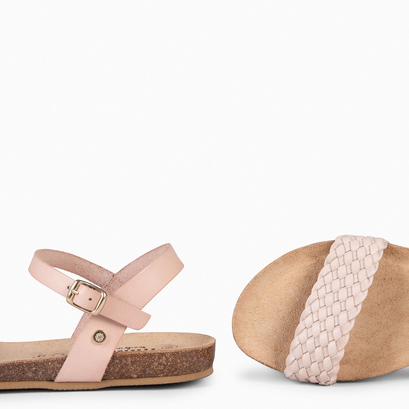 AIRE - NUDE BIO Flat Sandals with braided strap