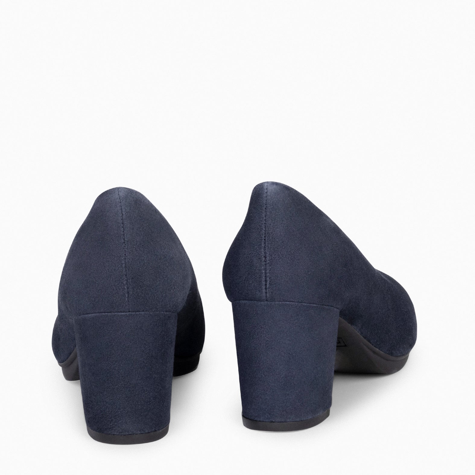 URBAN S - NAVY mid-heeled suede shoes