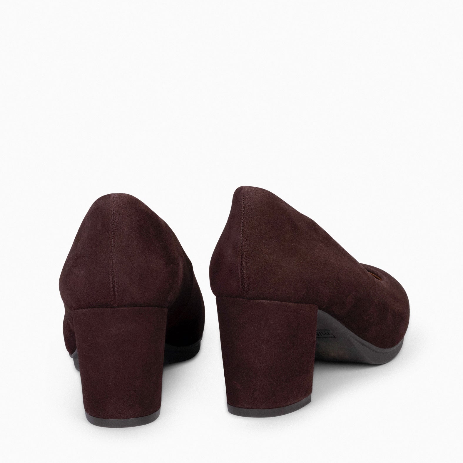 URBAN S - BROWN suede mid-heeled shoes