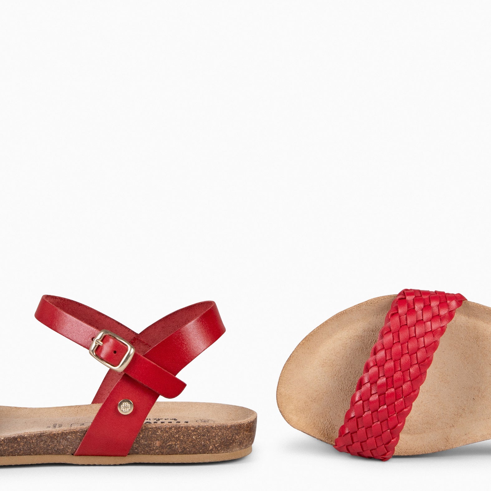 AIRE - RED BIO Flat Sandals with braided strap