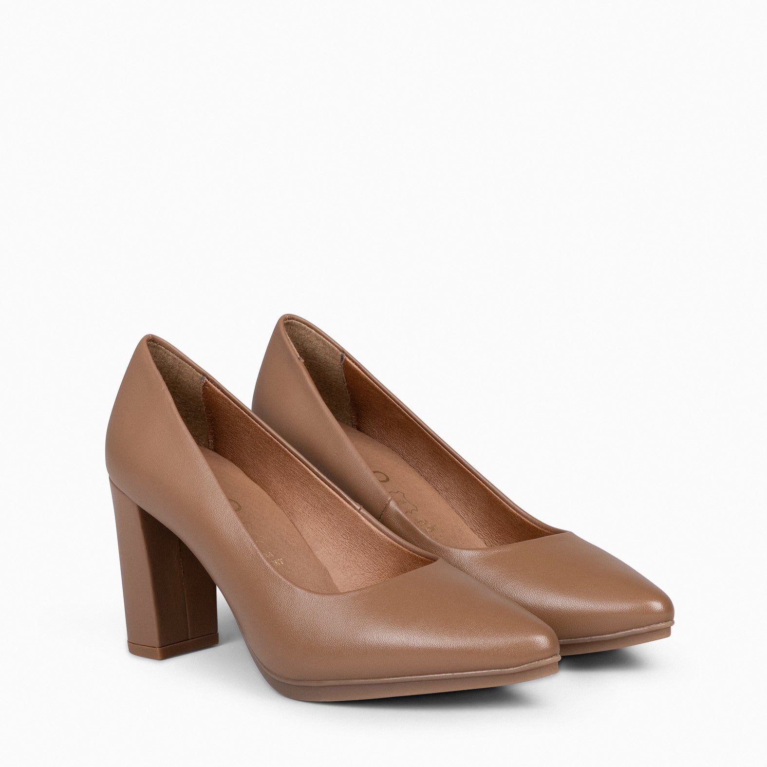 URBAN SALON – Zapatos de tacón alto de napa CAMEL