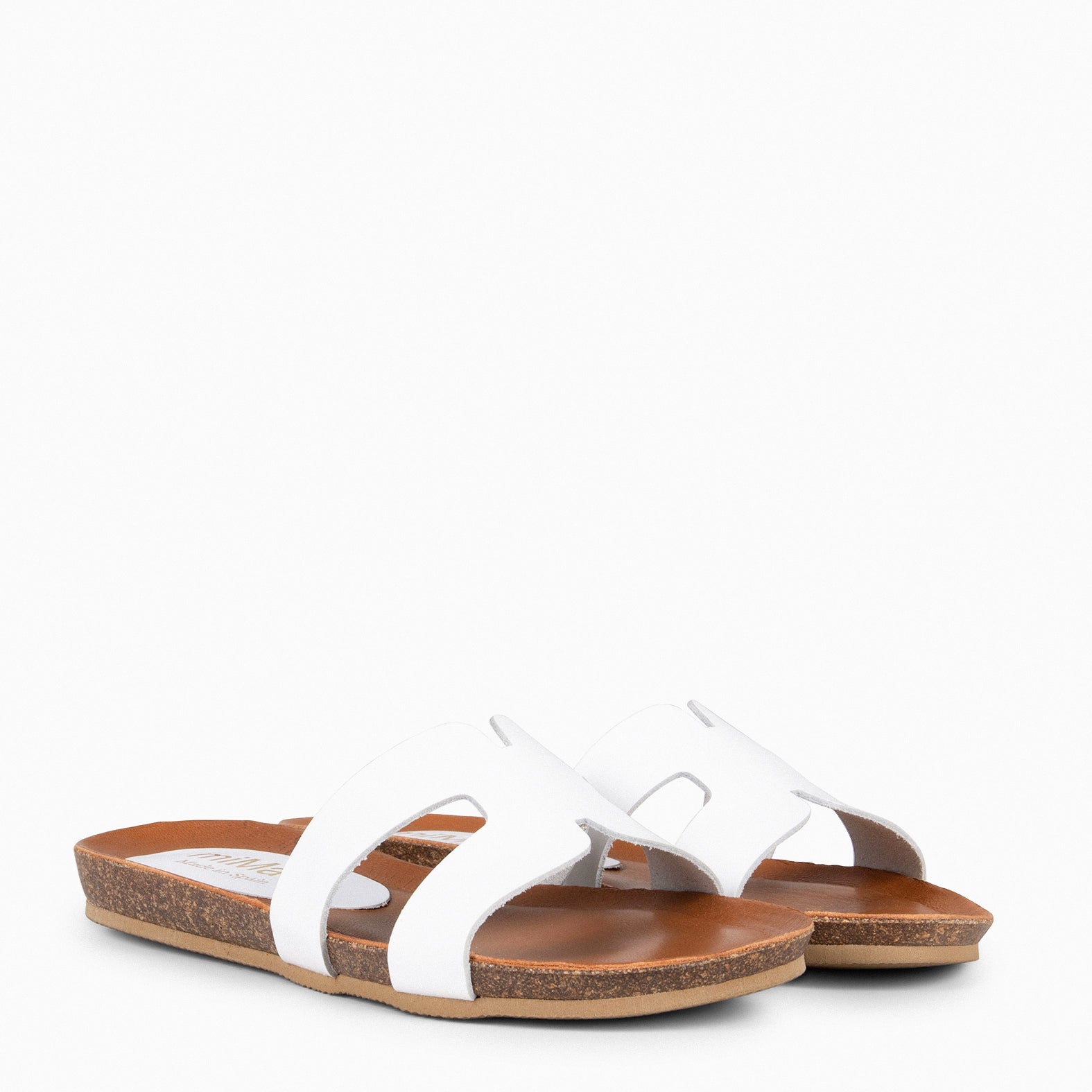 CLIVIA - WHITE BIO FLAT SANDALS