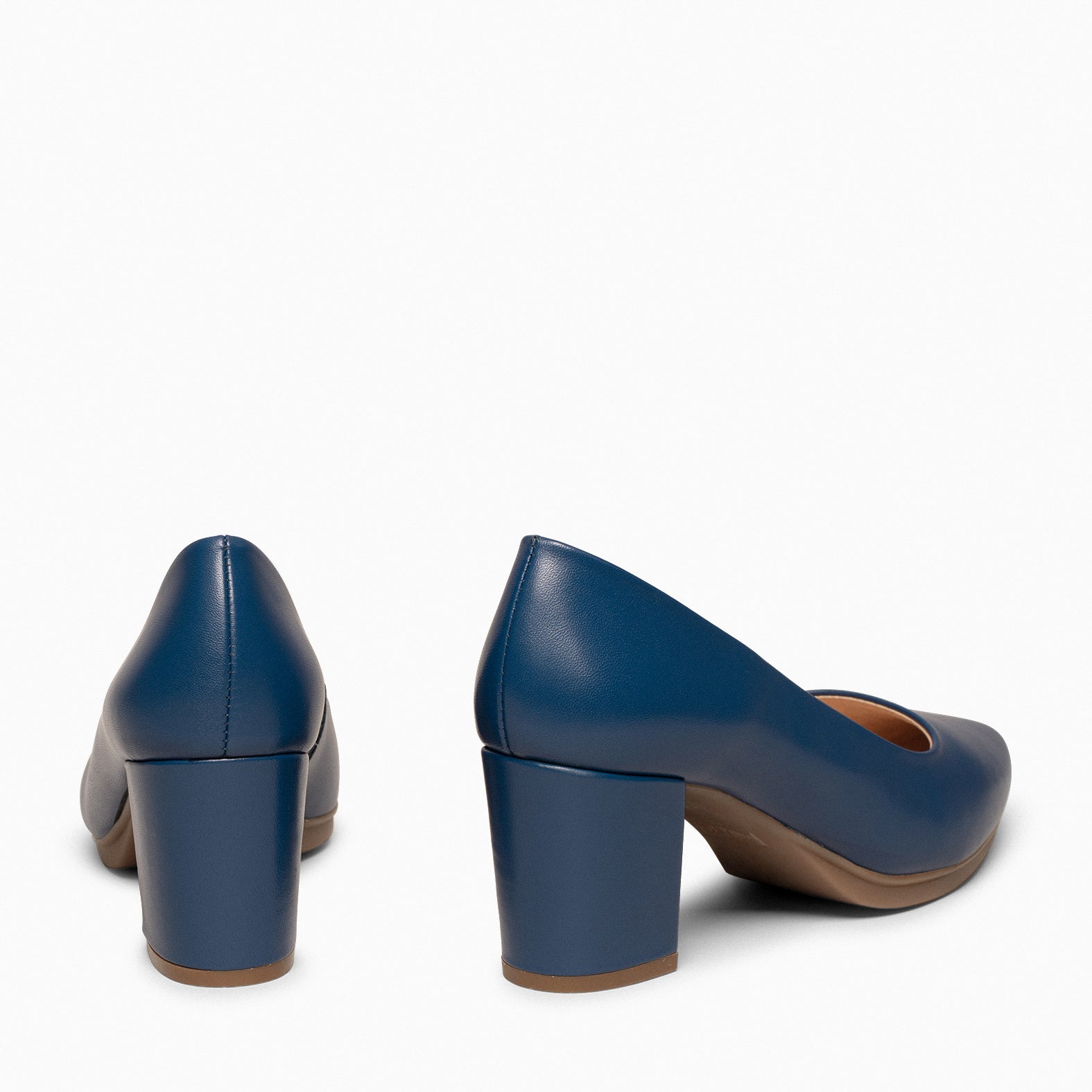 URBAN S SALON – NAVY nappa leather mid heel