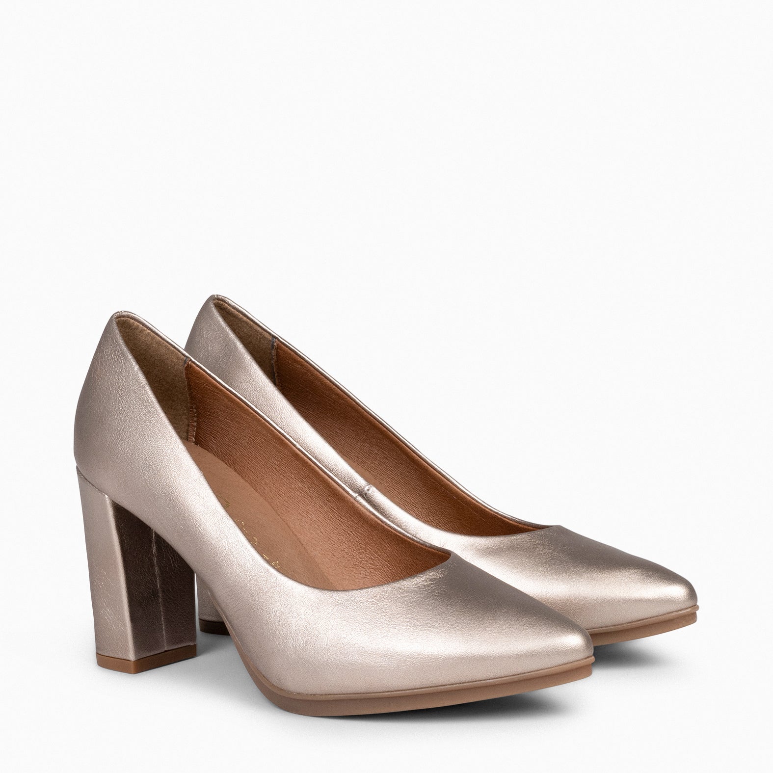 URBAN SPLASH - Zapatos de tacón con piel metalizado PLATINO