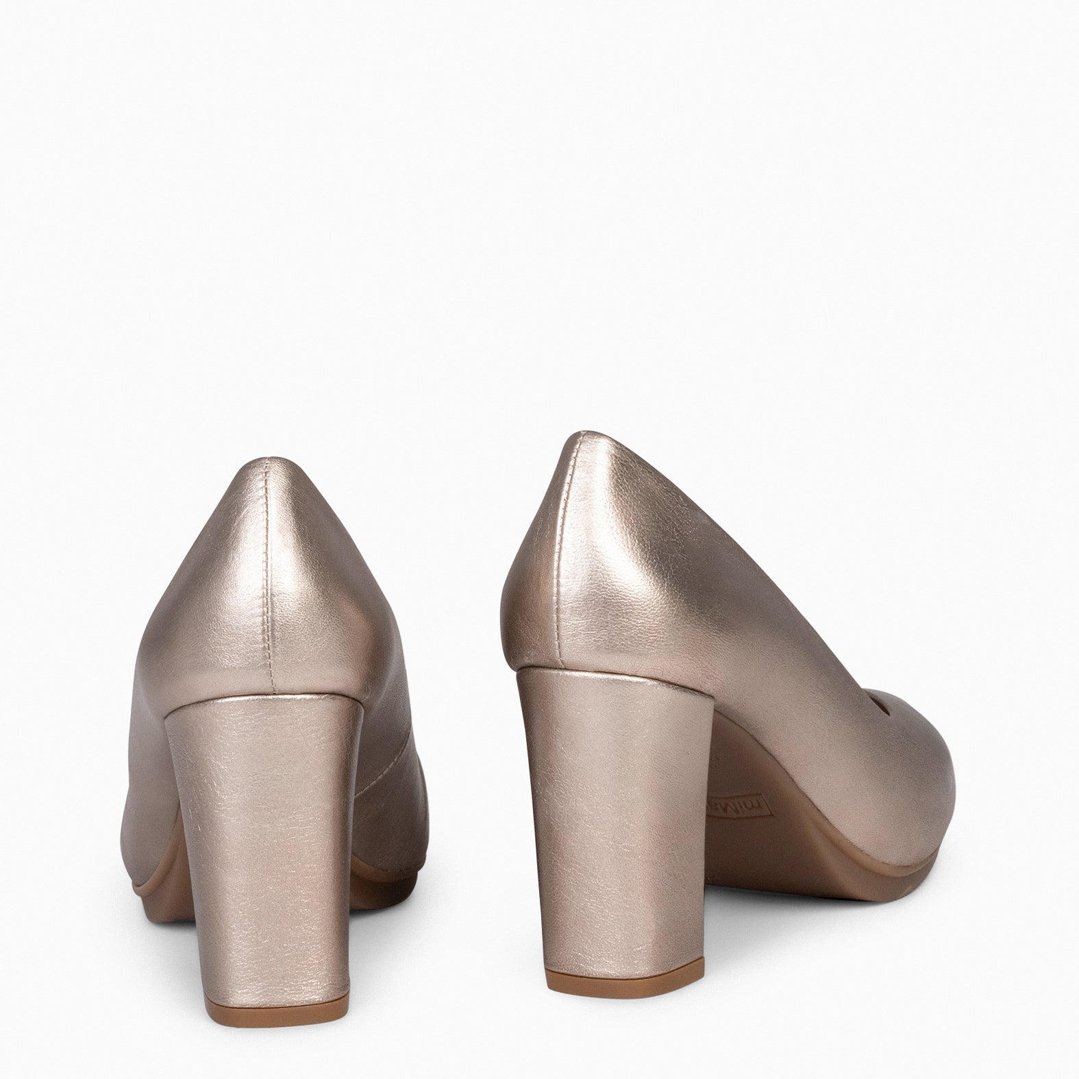 URBAN SPLASH - Zapatos de tacón con piel metalizado PLATINO