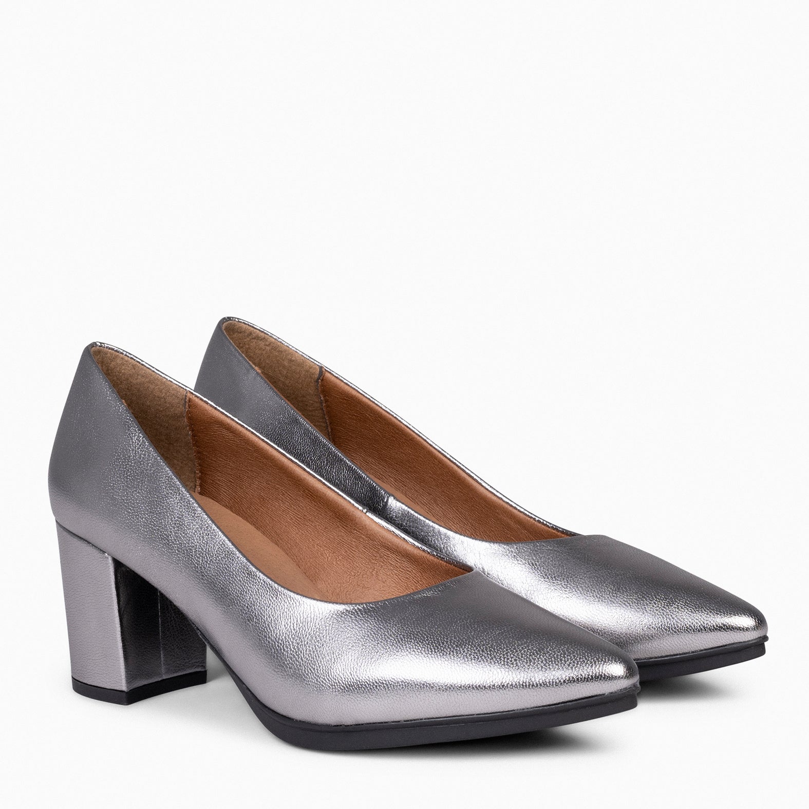 URBAN S SPLASH - Zapatos de piel metalizada PLATA