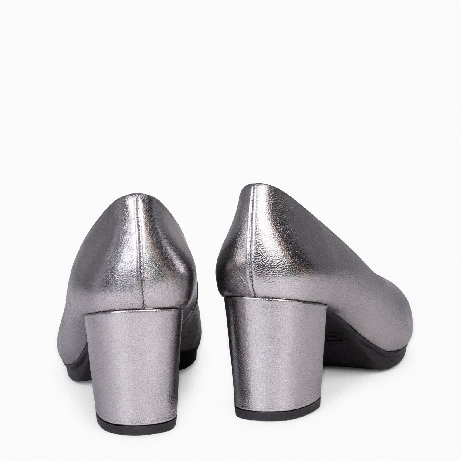 URBAN S SPLASH - Zapatos de piel metalizada PLATA