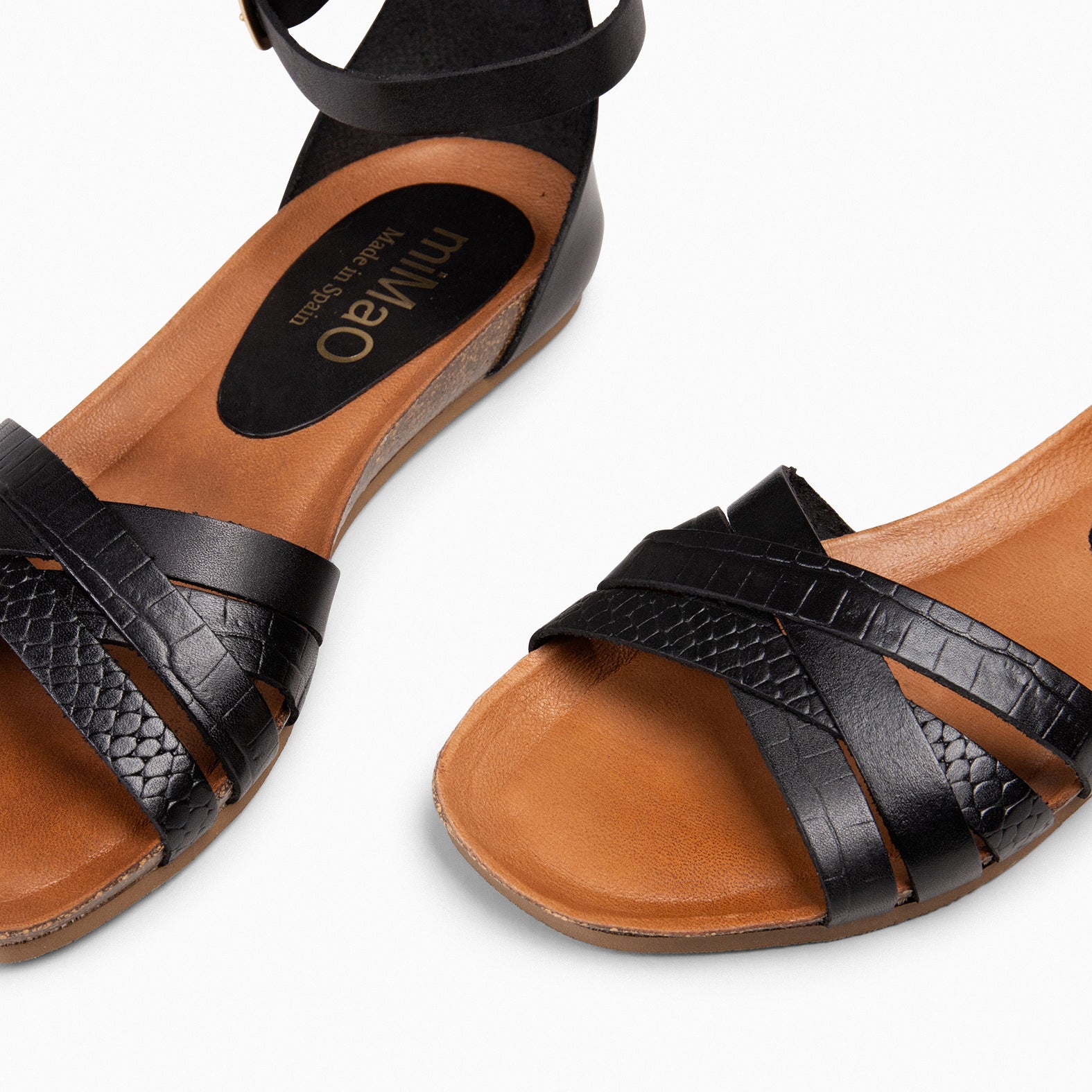 CRISSAL – BLACK Flat Sandals