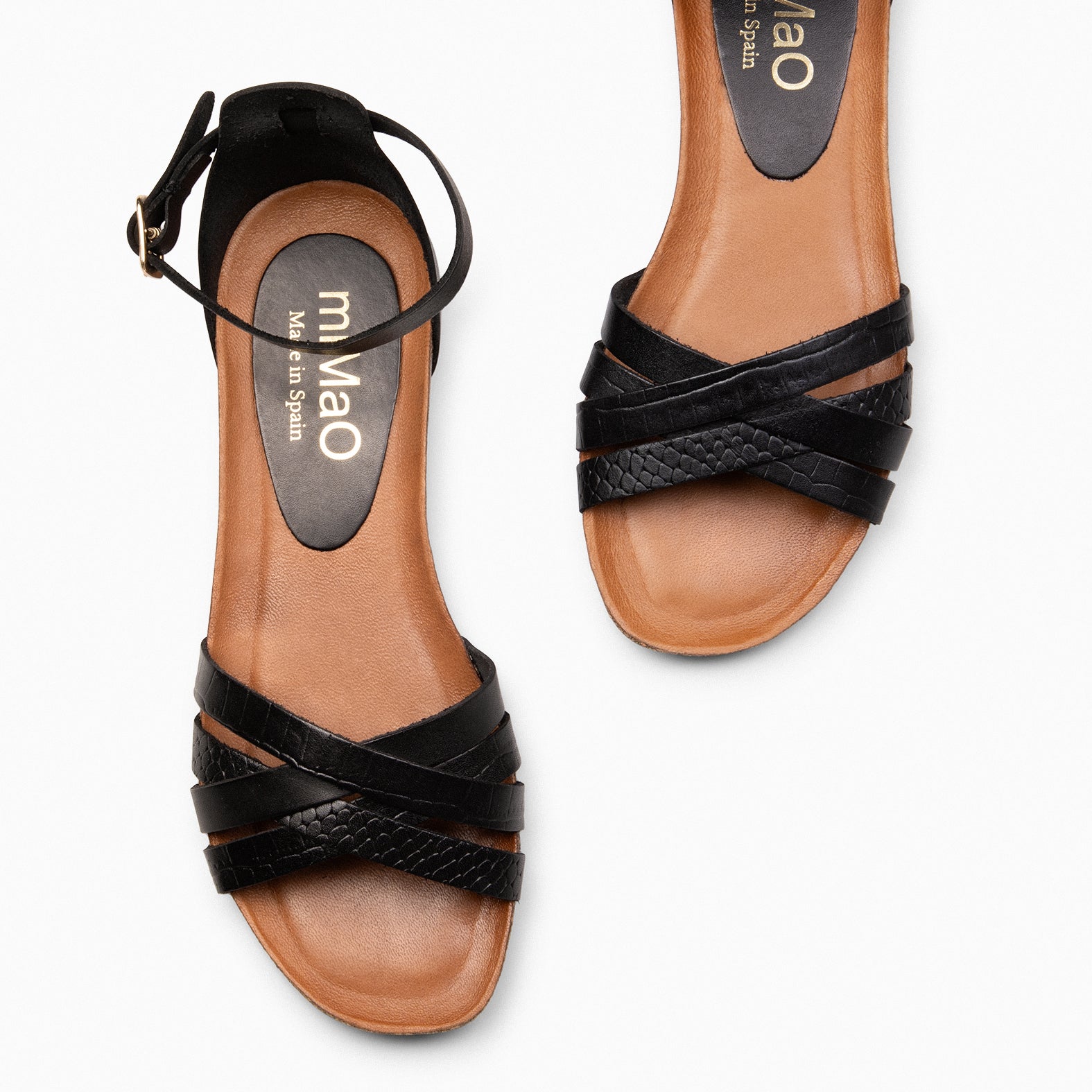 CRISSAL – BLACK Flat Sandals