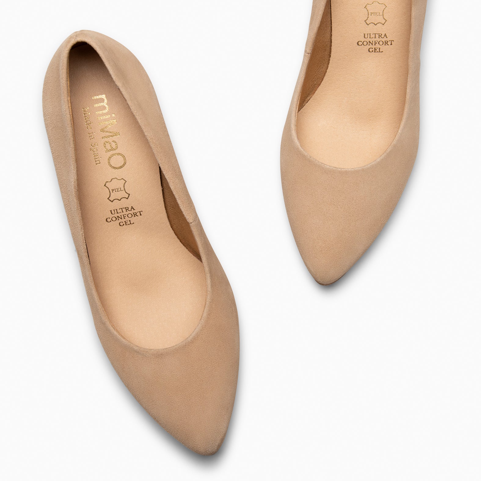 URBAN – Zapatos de tacón alto de ante CAMEL - miMaO ®