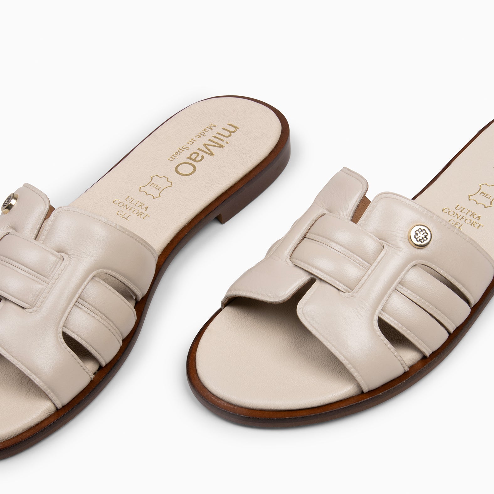 MENFIS - Sandalias elegantes de pala BEIGE