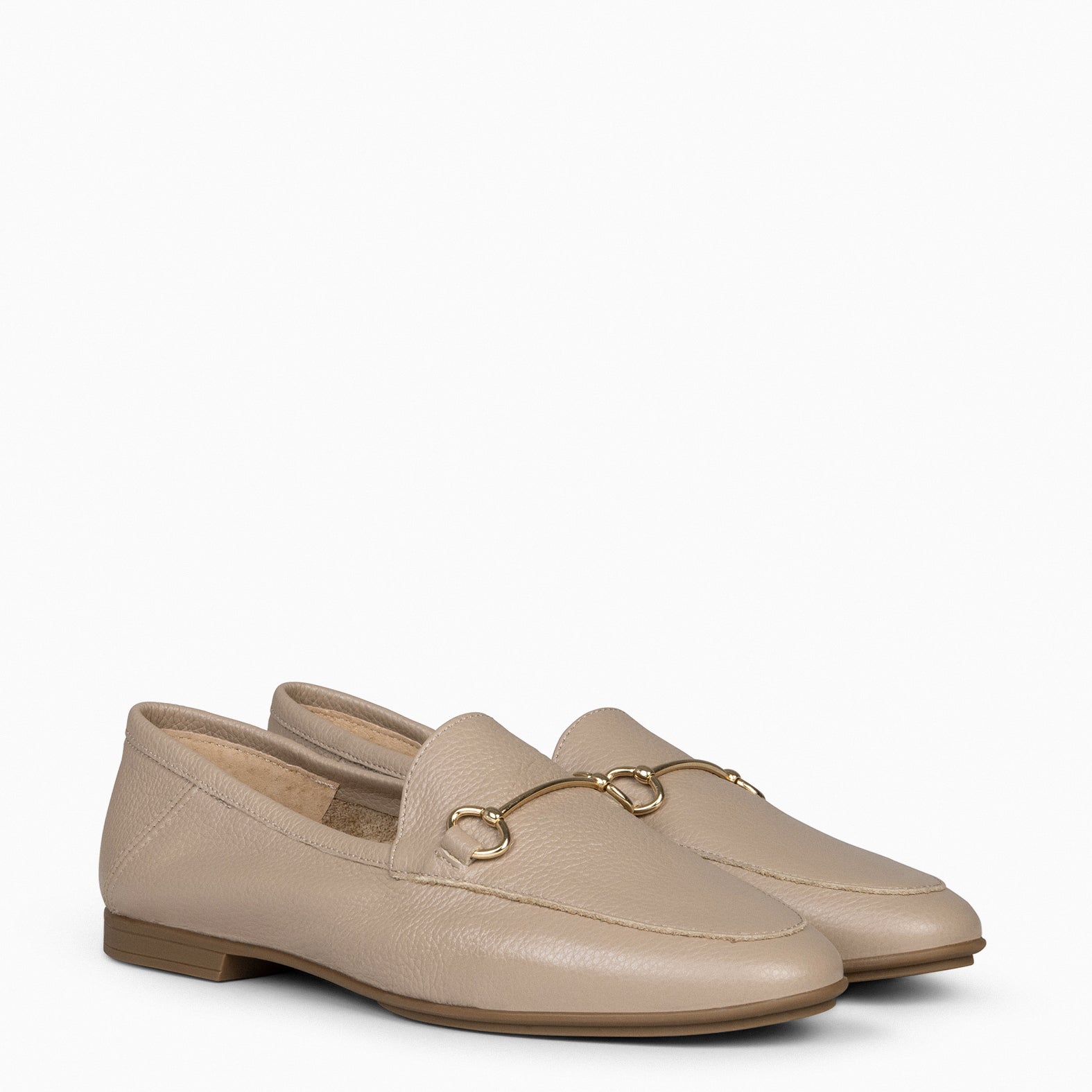 STYLE – TAUPE moccasins with horsebit