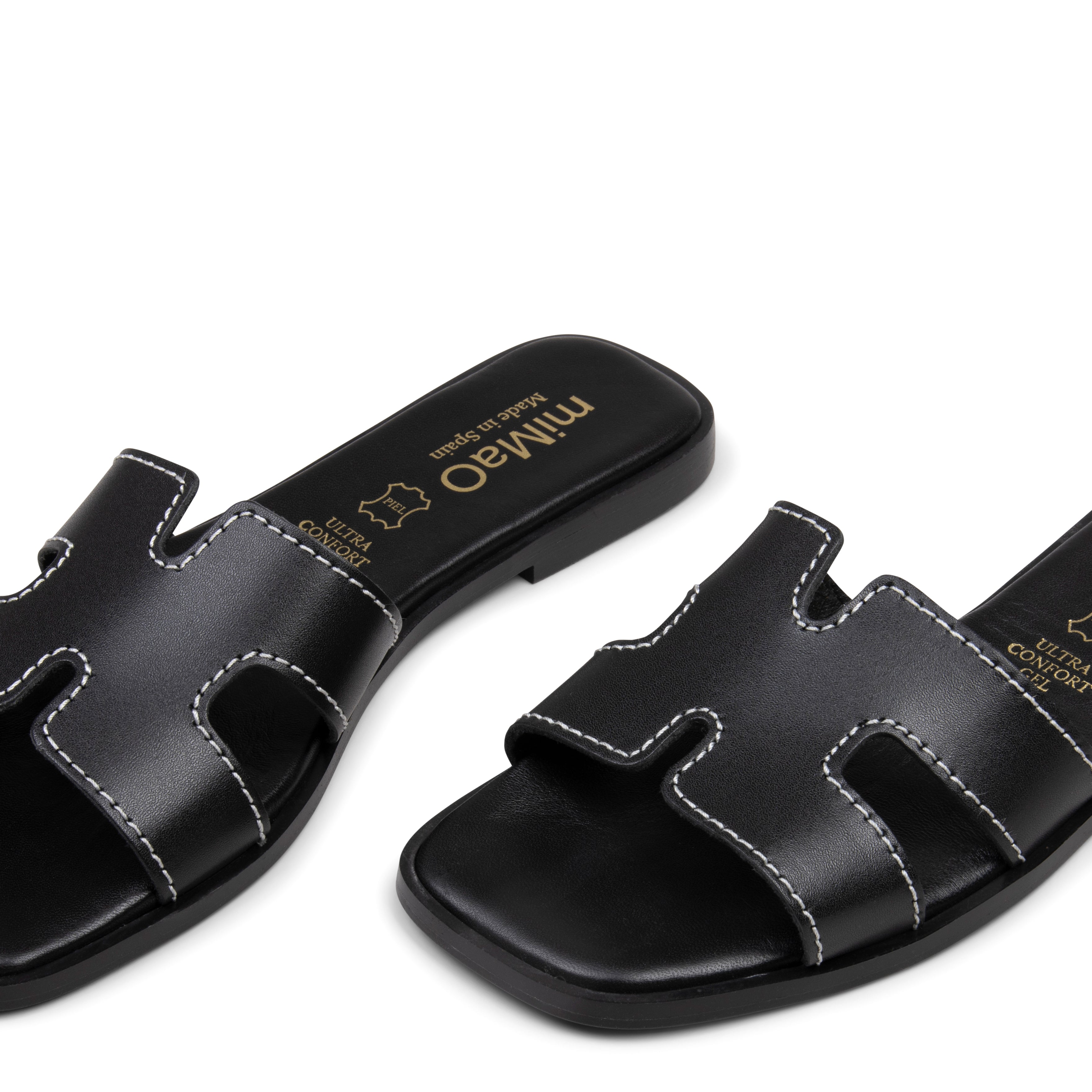 LUXOR – BLACK Flat Sandals