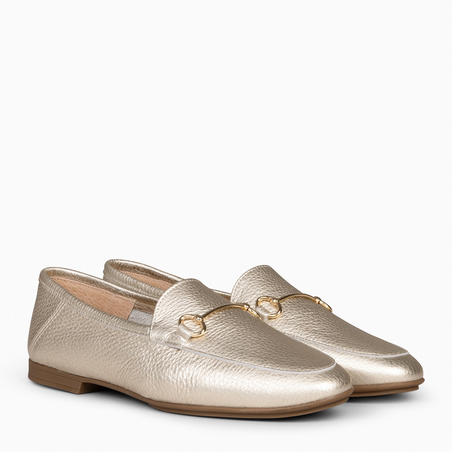 STYLE – GOLDEN moccasins with horsebit