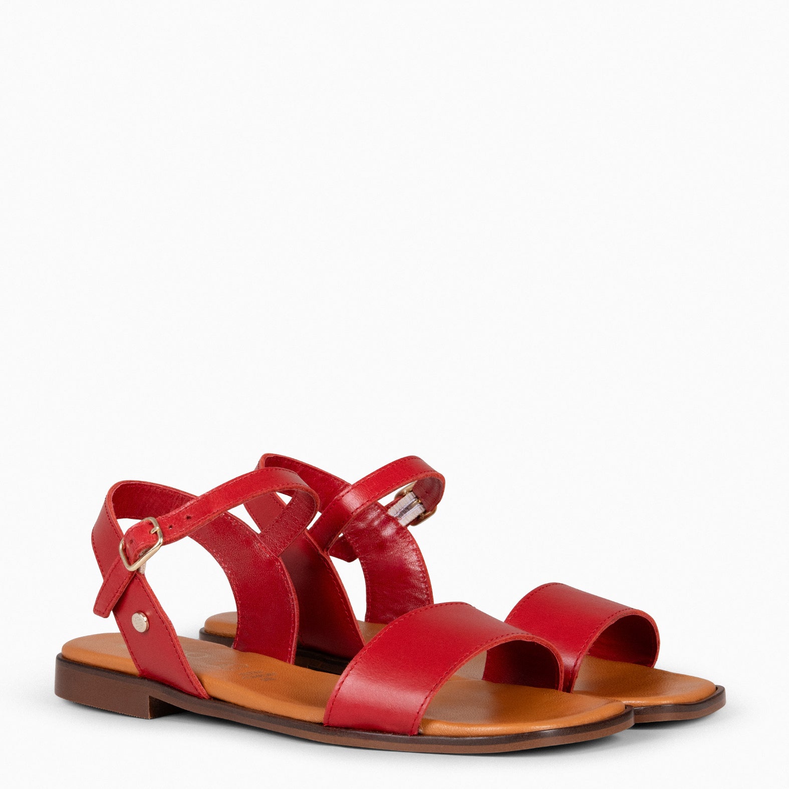 SANTORINI - RED Flat Sandals
