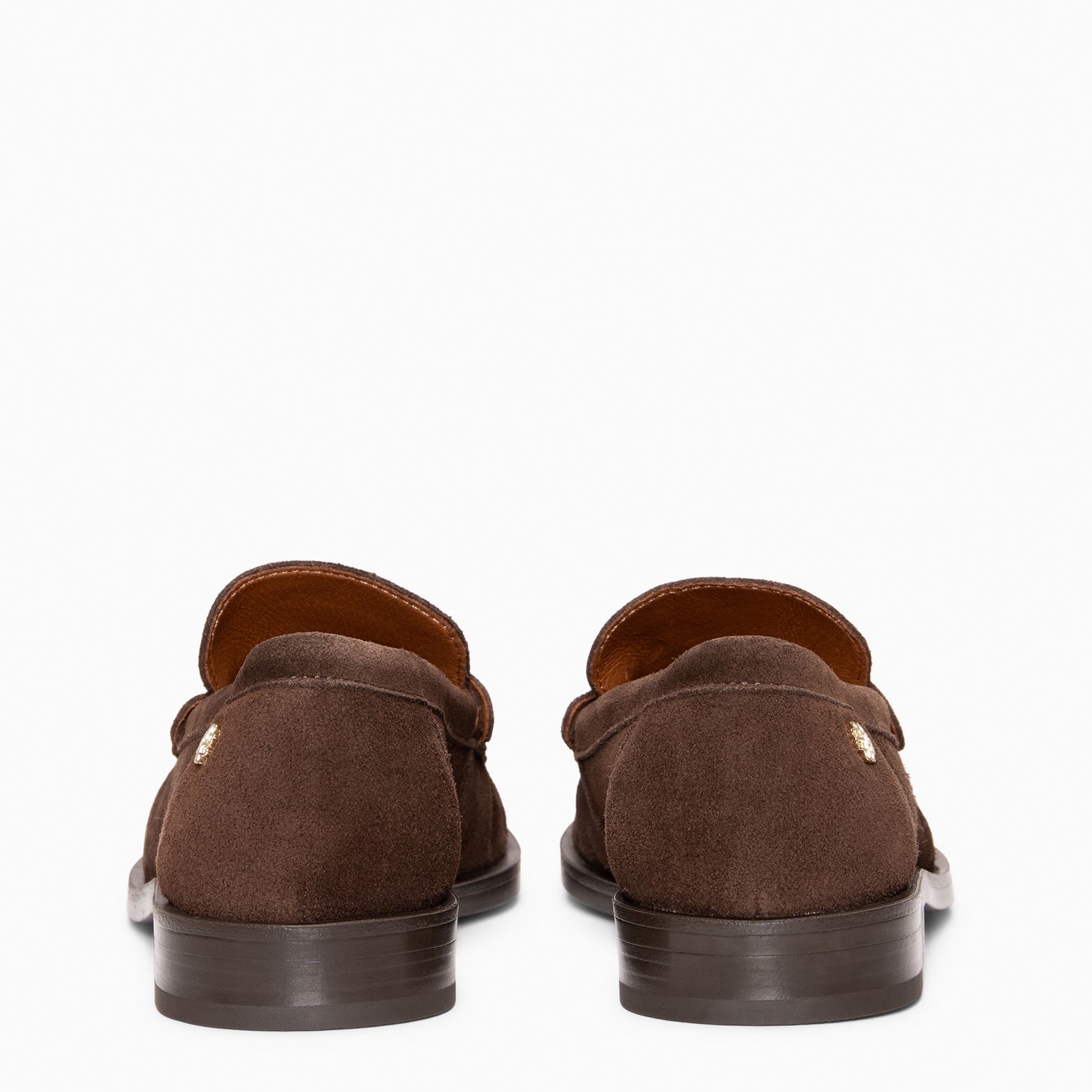 TOKIO - Mocasín en piel de serraje MARRON