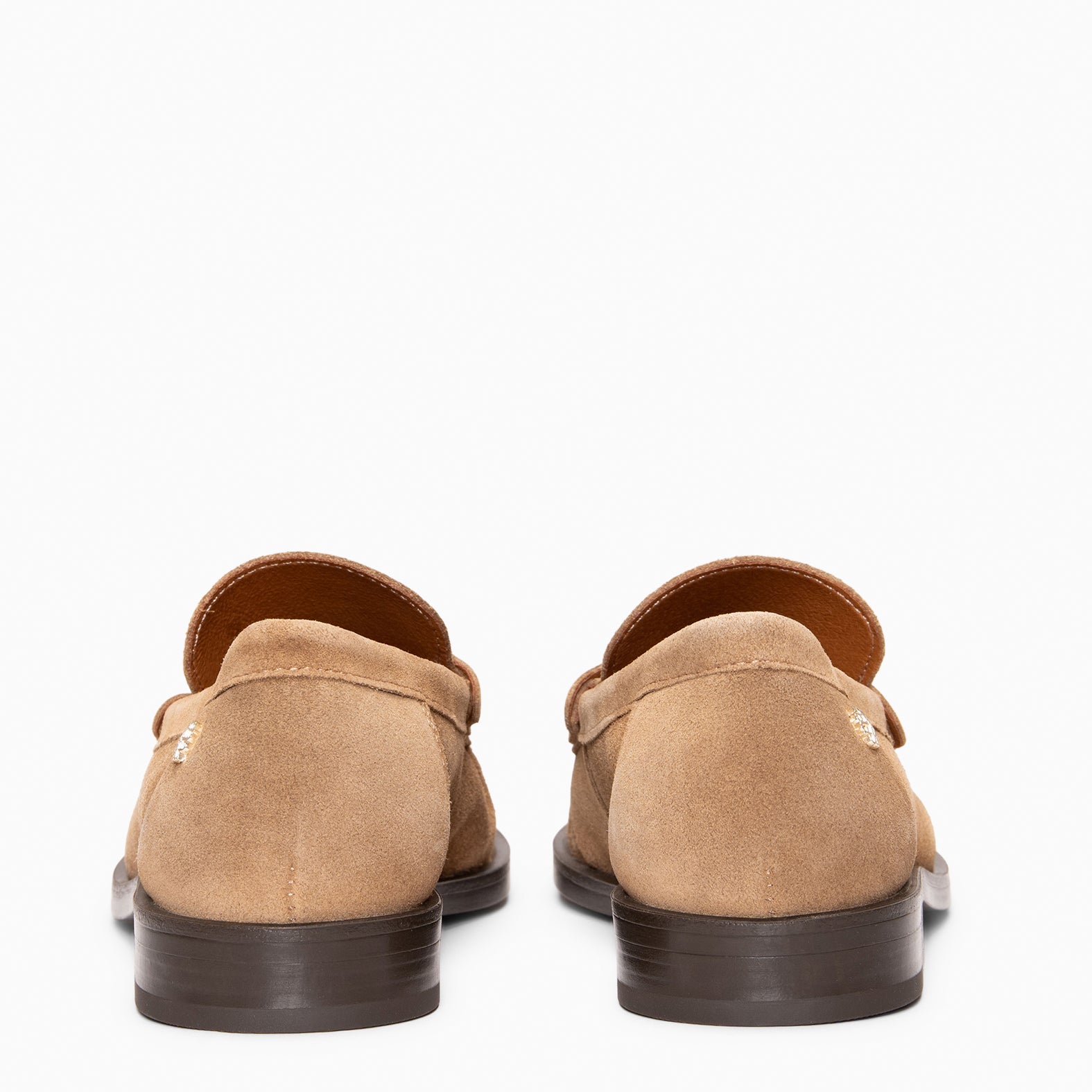 TOKIO - Mocasín en piel de serraje TAUPE