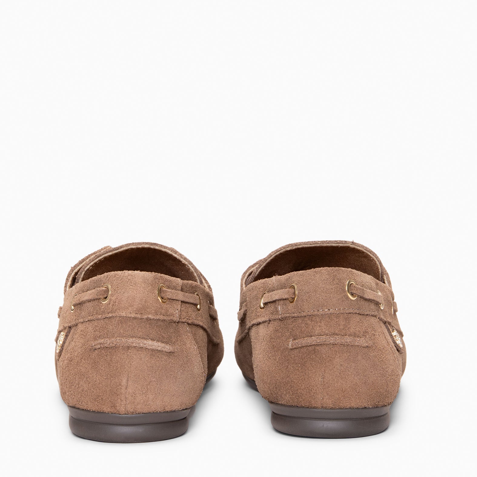 COLLINS - Náuticos de piel de serraje hidrófugo TAUPE