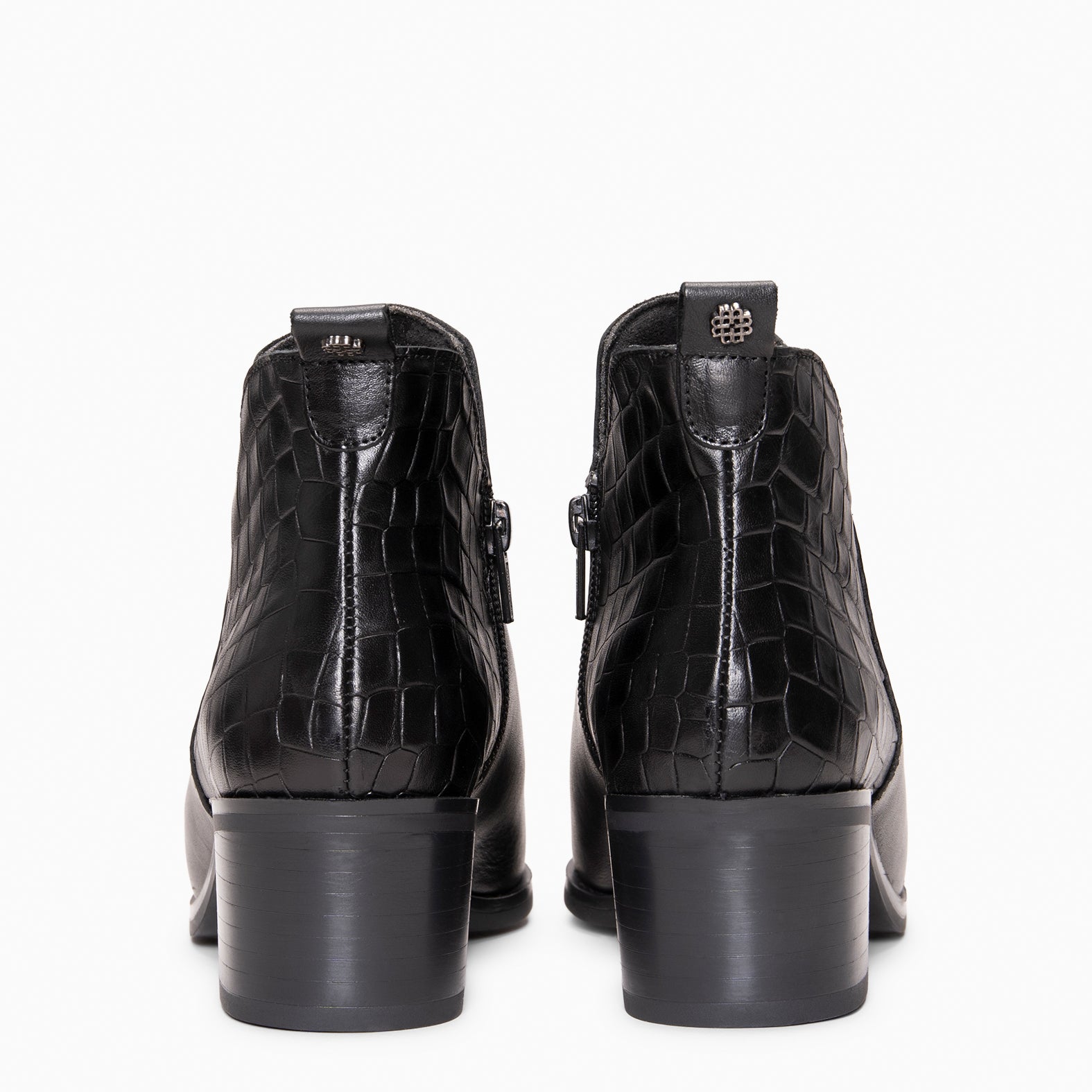 SHELLY - BLACK Low ankle boot with elastic 