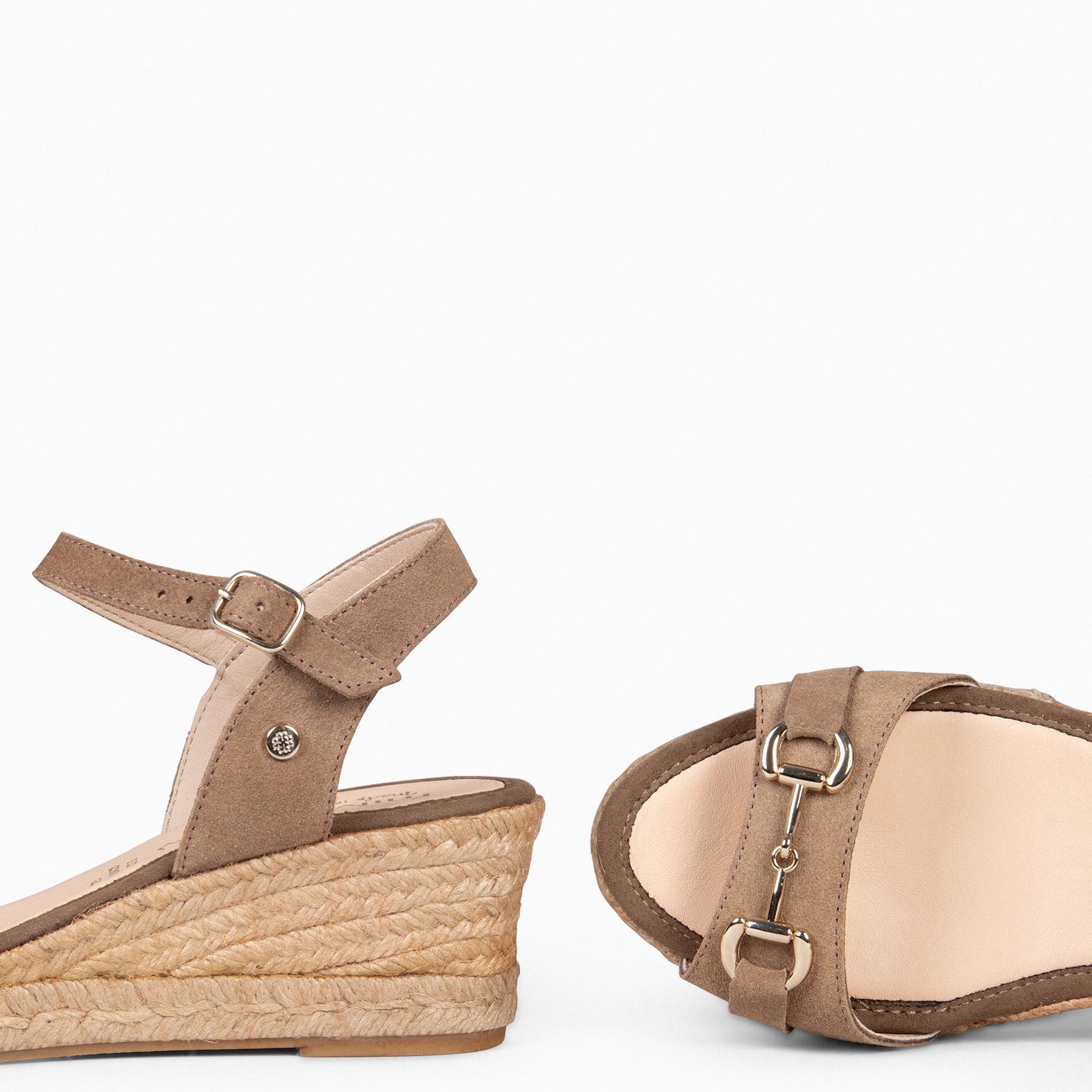 VERONA – Espadrilles en daim TAUPE