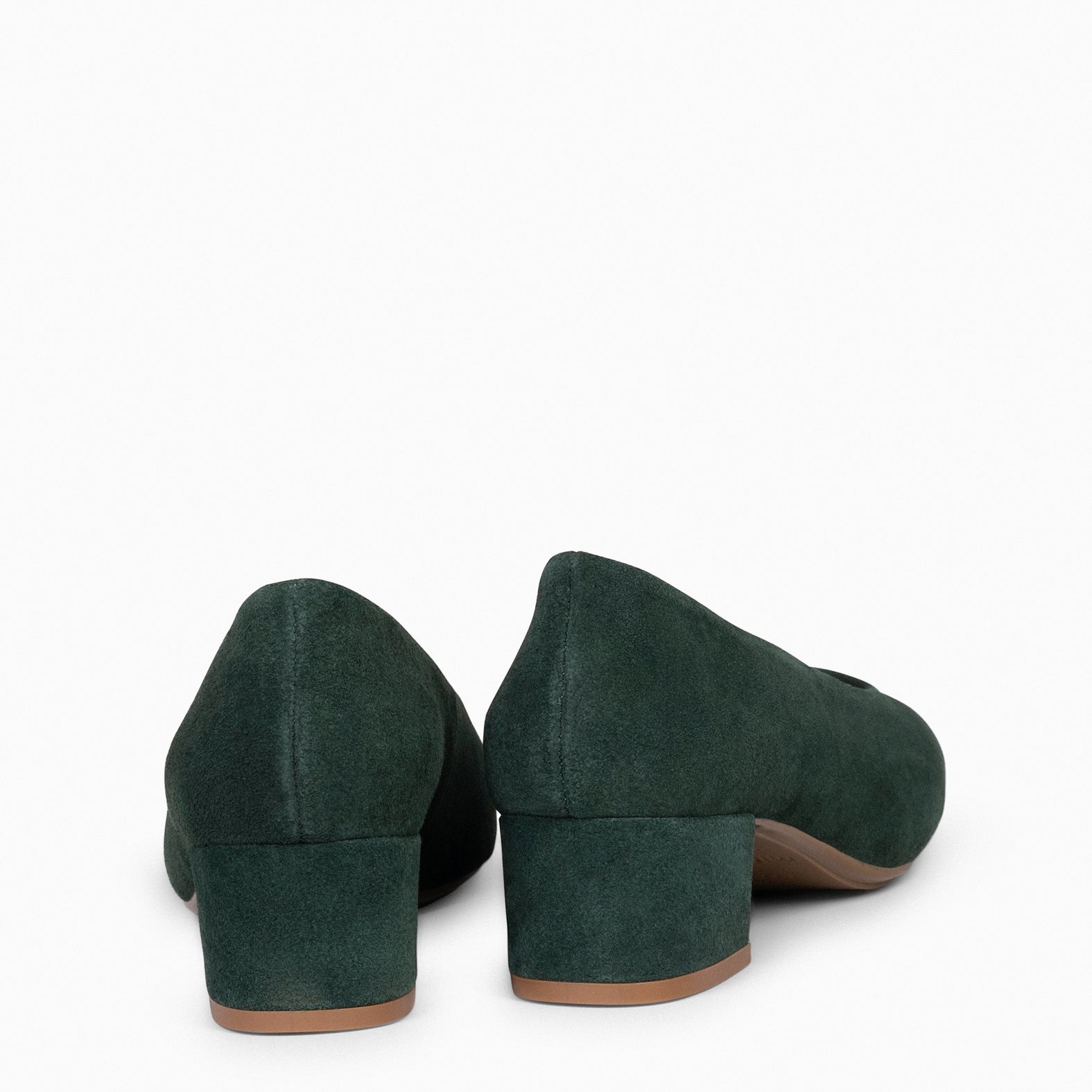 Dark green best sale suede pumps