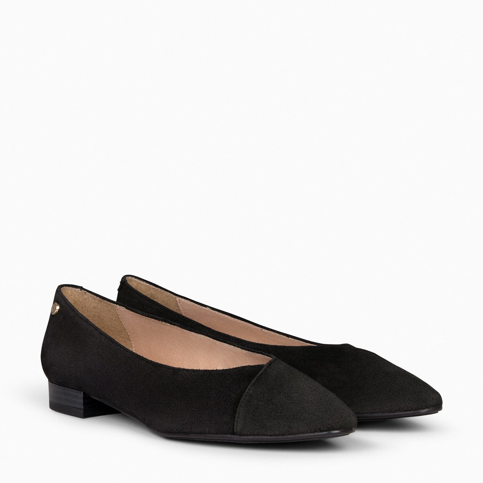 MARIE – BLACK POINTED BALLERINE FLATS 