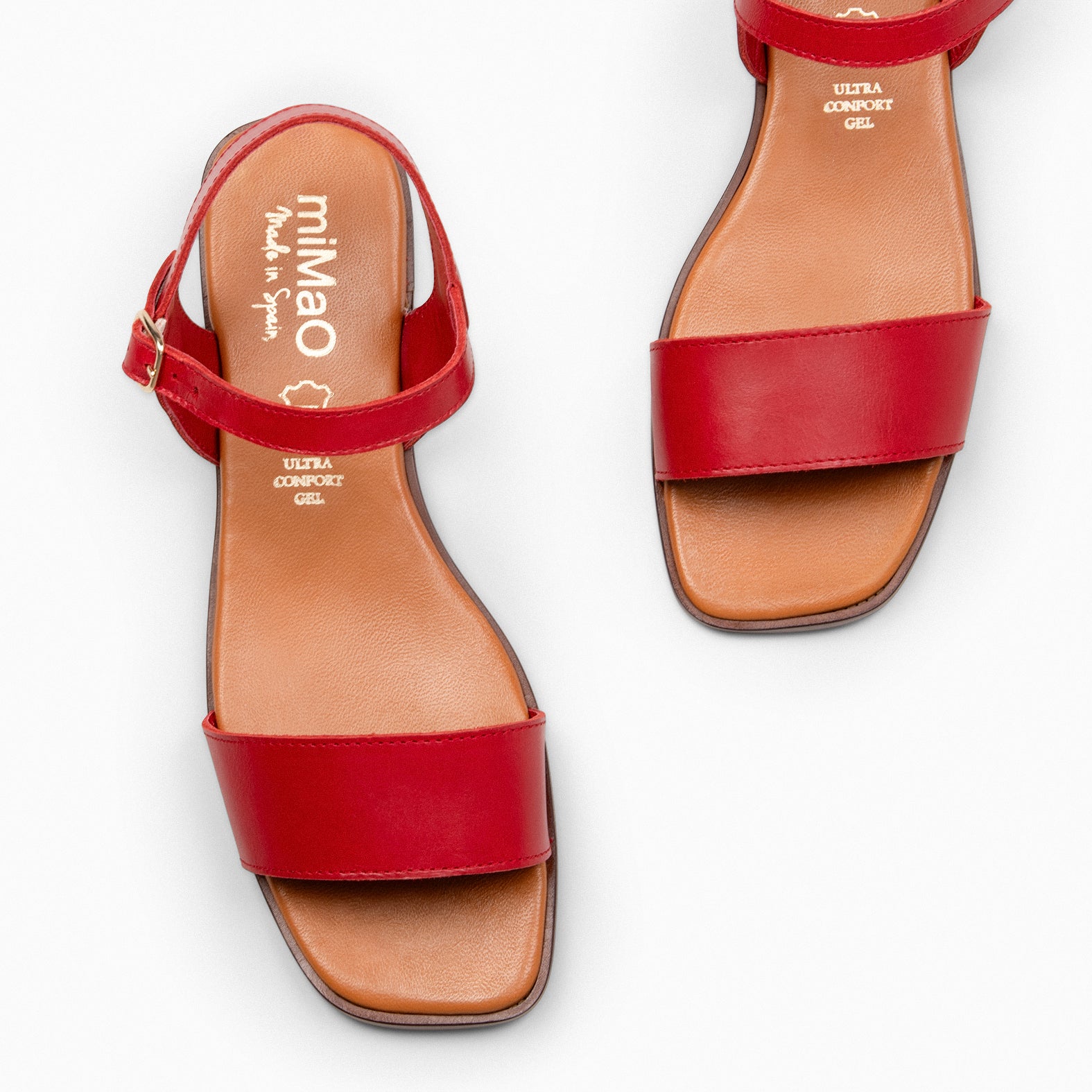 SANTORINI - RED Flat Sandals