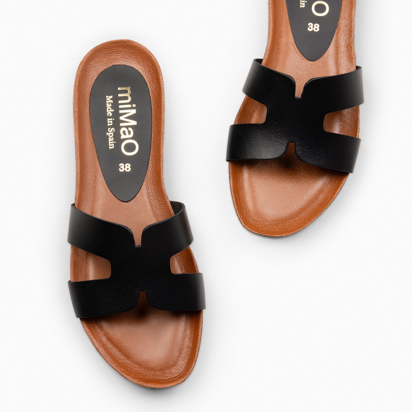 CLIVIA - BLACK BIO FLAT SANDALS