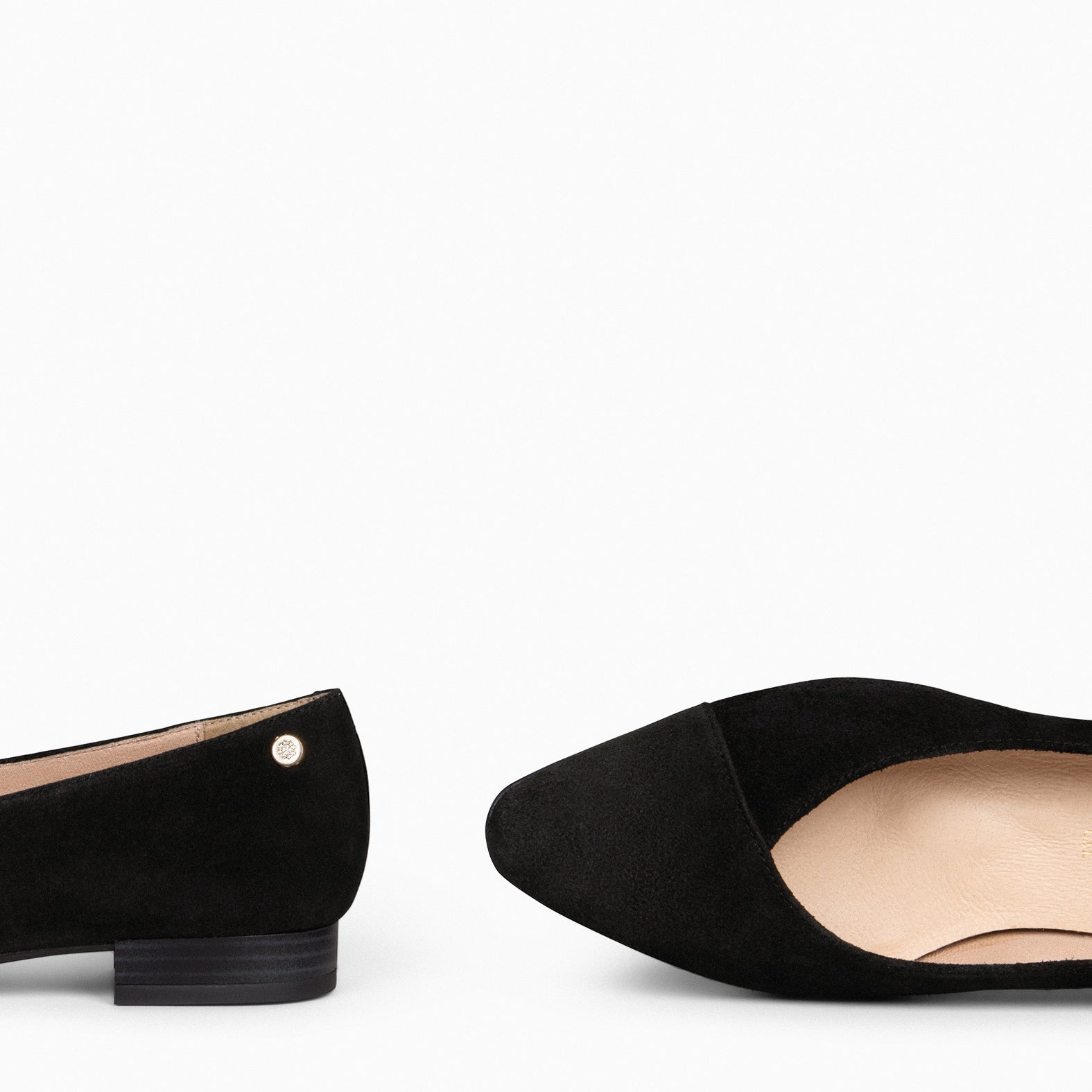 MARIE – BLACK POINTED BALLERINE FLATS 