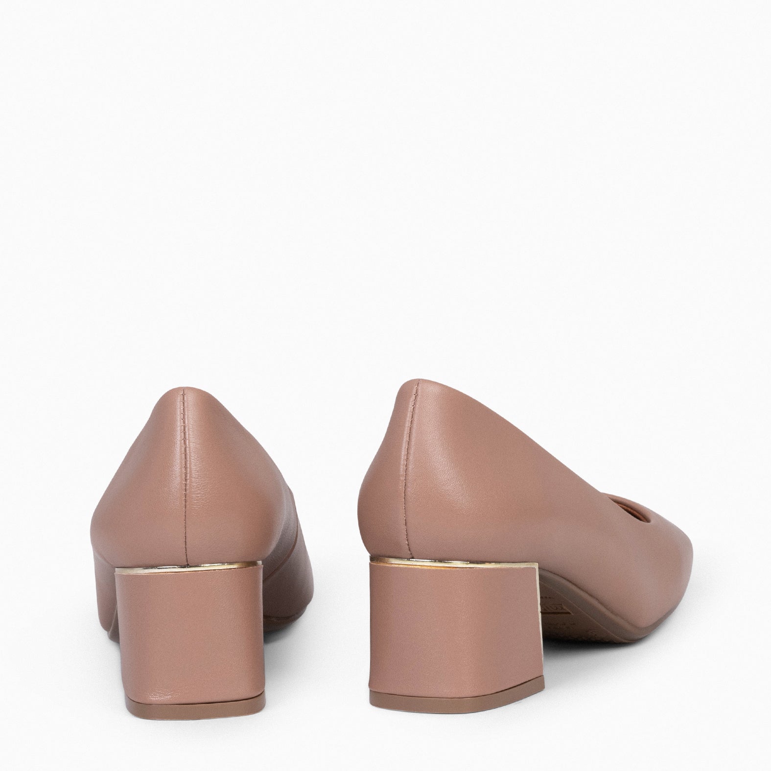 FEMME - Zapatos de tacón con puntera cuadrada de napa MAQUILLAJE