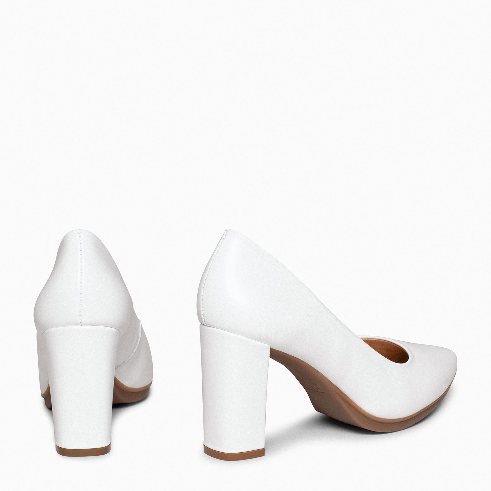 URBAN SALON –  WHITE nappa leather high heel