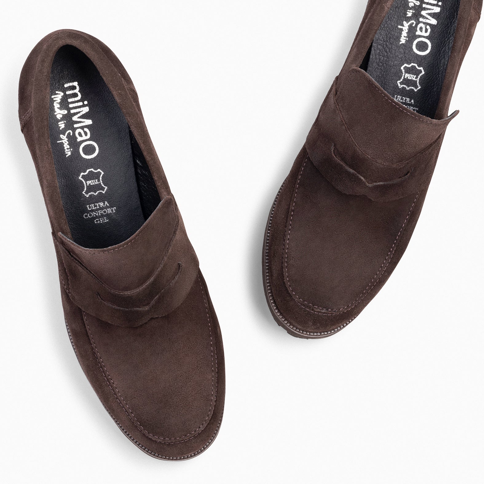 TREND – BROWN high heel moccasins with platform 