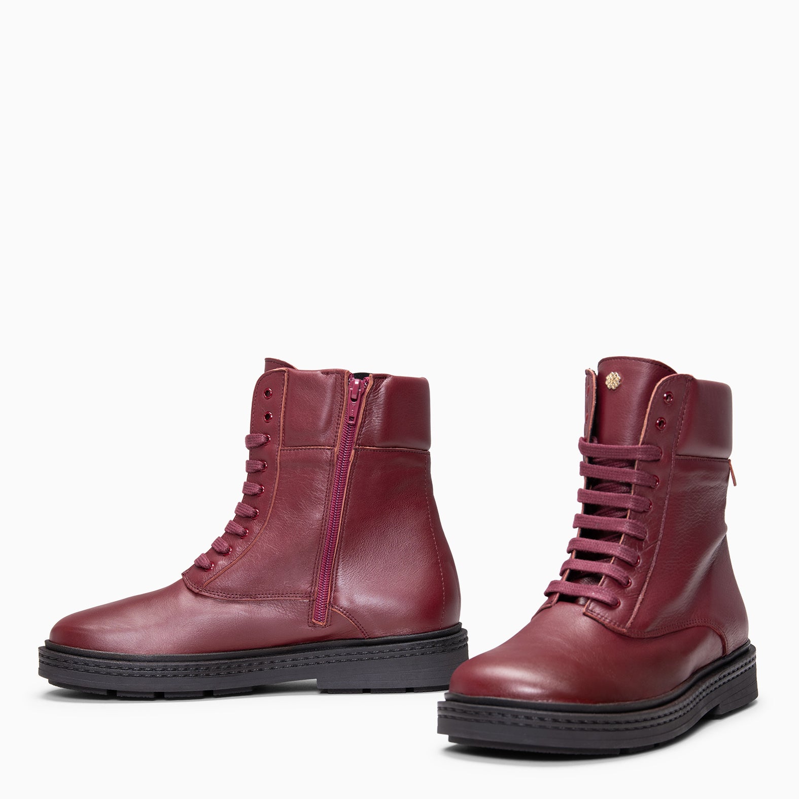 ALFA - Botines con cordones BURDEOS