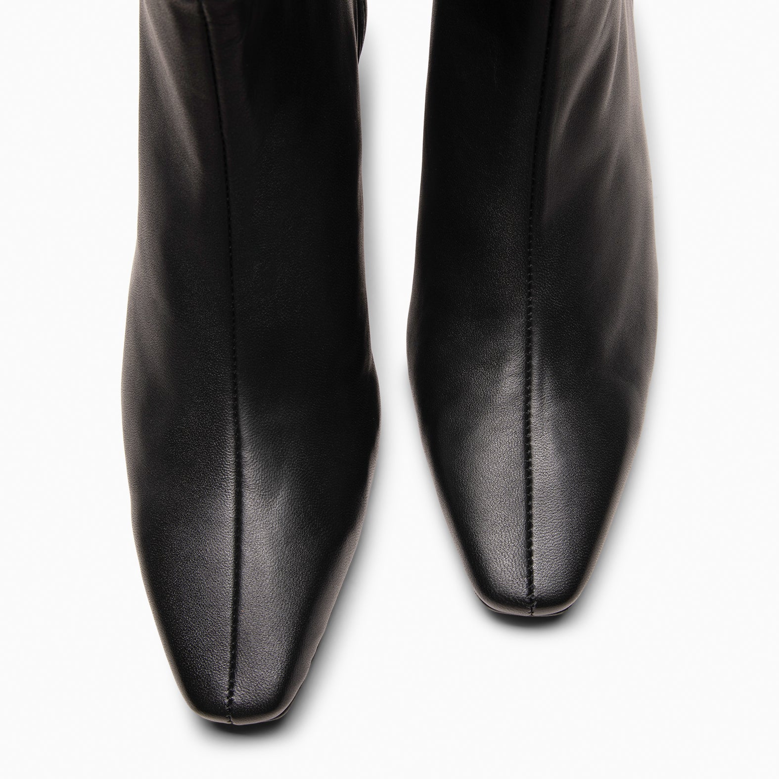 LUISA - Botines de tacón kitten con cremallera NAPA NEGRO