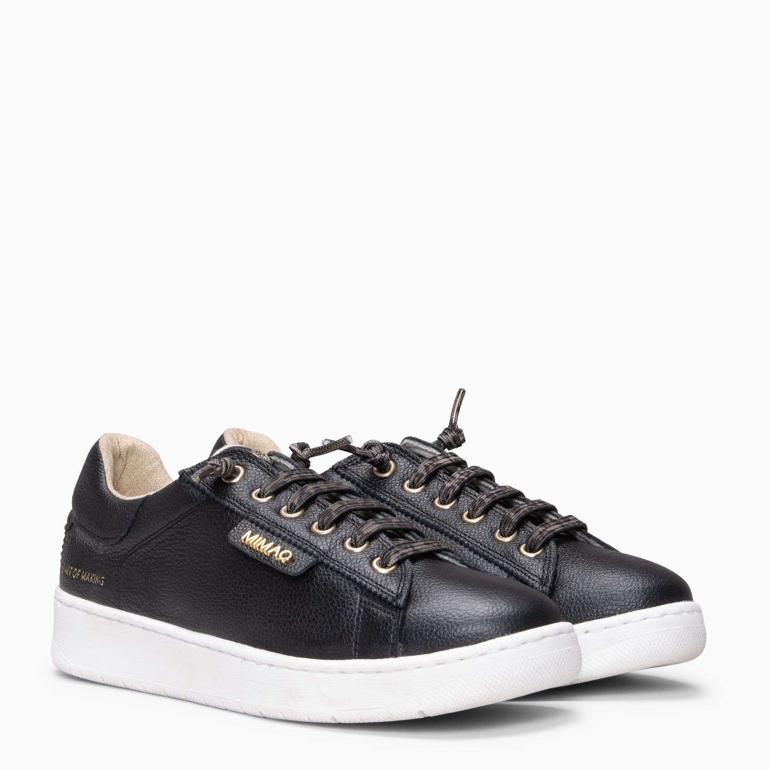 RENNES - Zapatillas con cordones elásticos NEGRO LEOPARDO