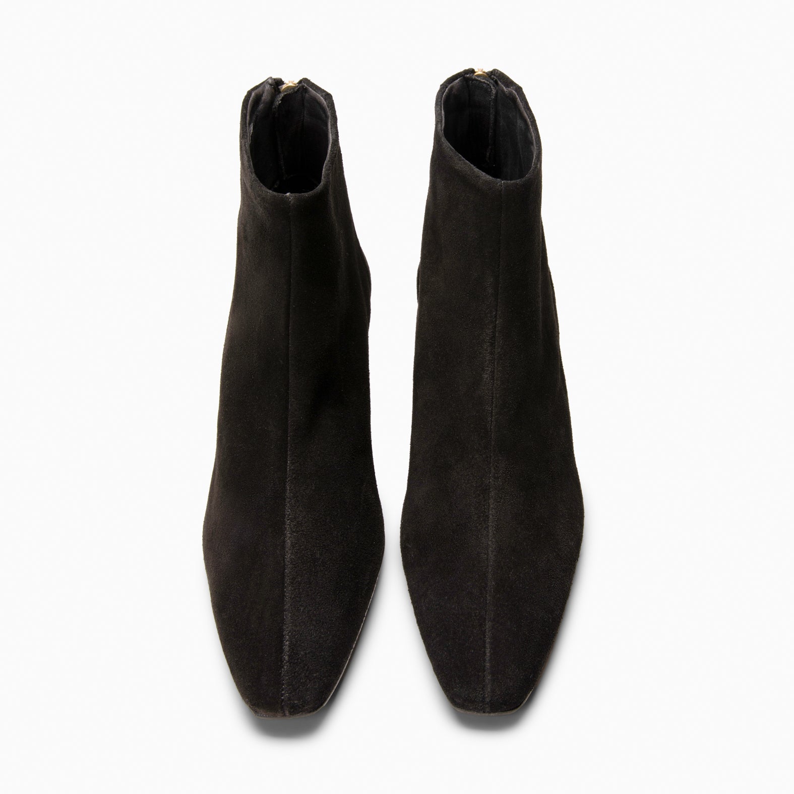 LUISA - Botines de tacón kitten con cremallera NEGRO