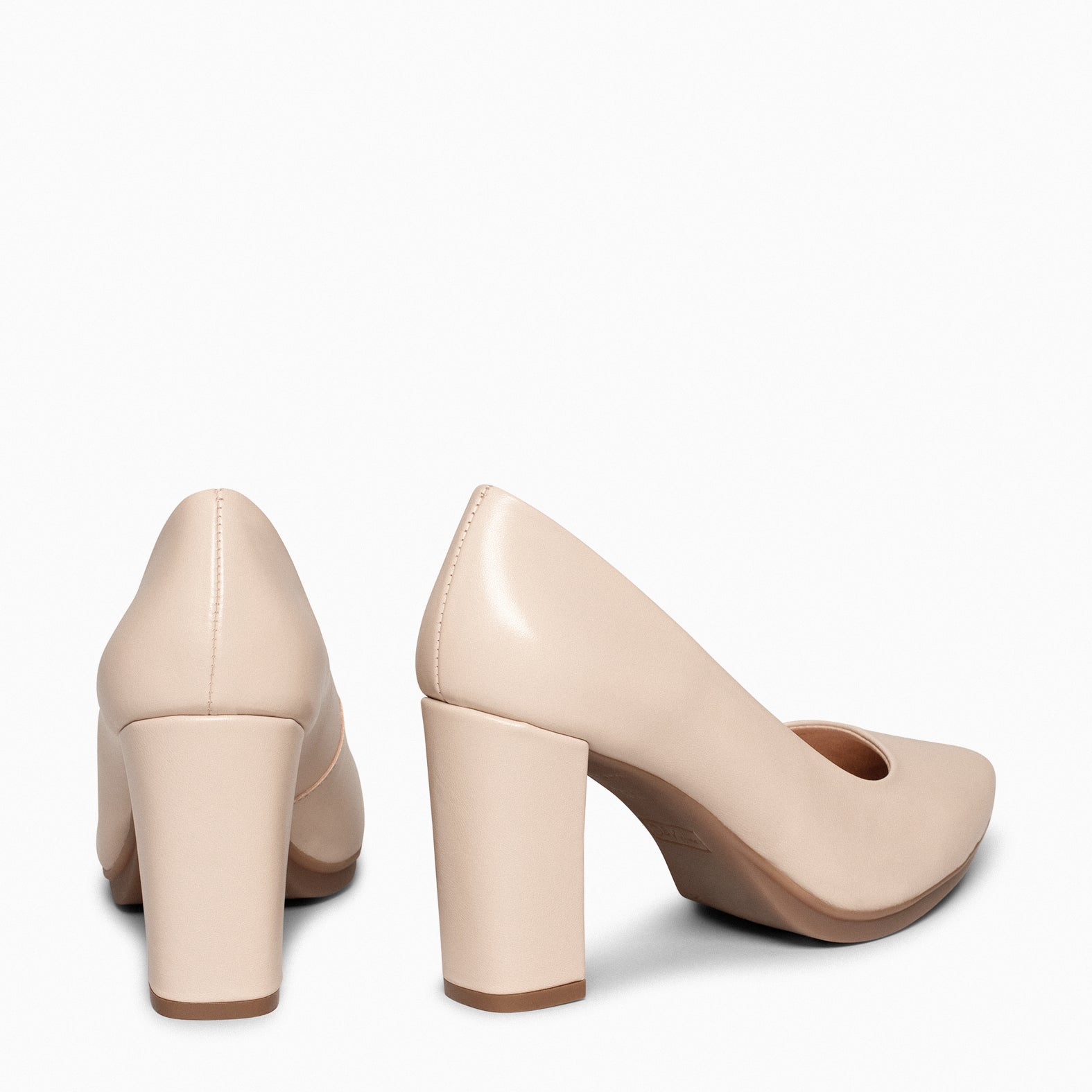 URBAN SALON –  BEIGE nappa leather high heel