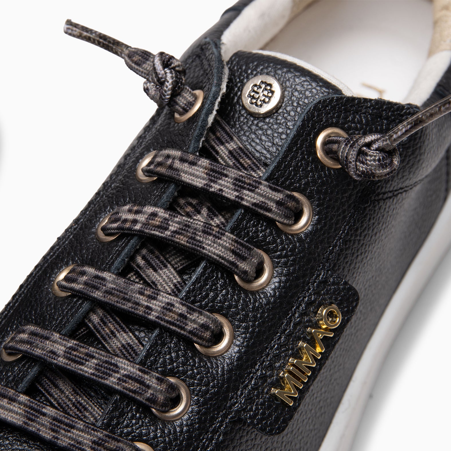 RENNES - Zapatillas con cordones elásticos NEGRO LEOPARDO