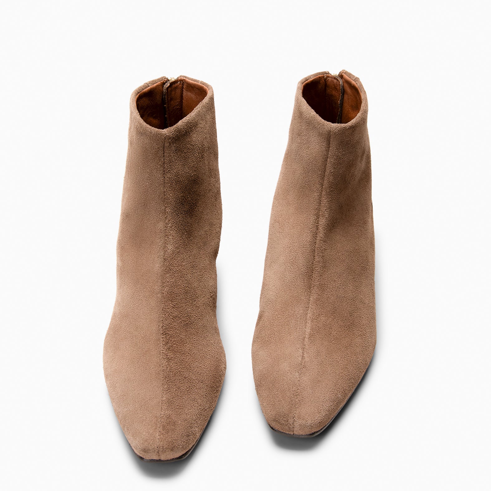 LUISA - Botines de tacón kitten con cremallera TAUPE