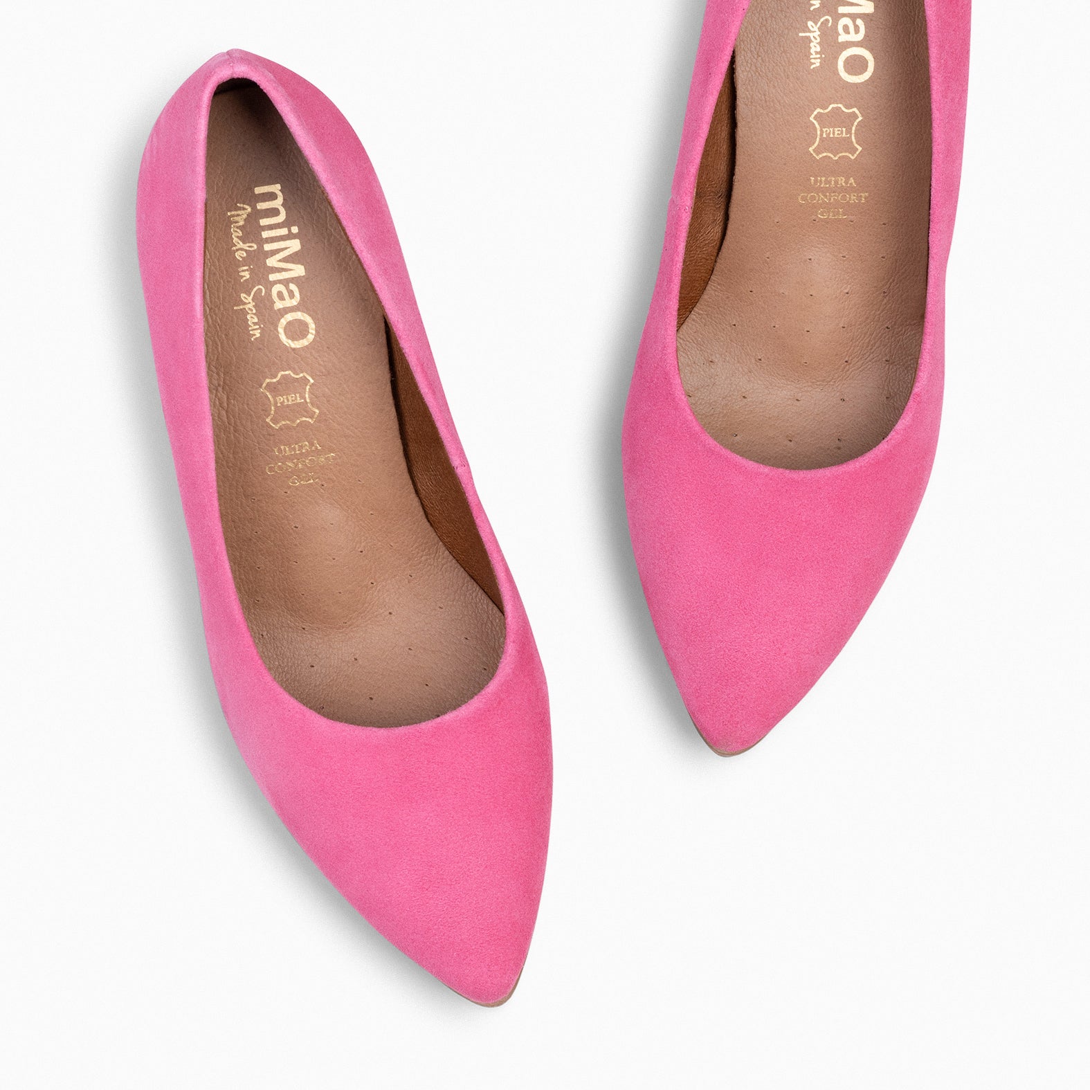 URBAN S - PINK mid-heeled suede shoes