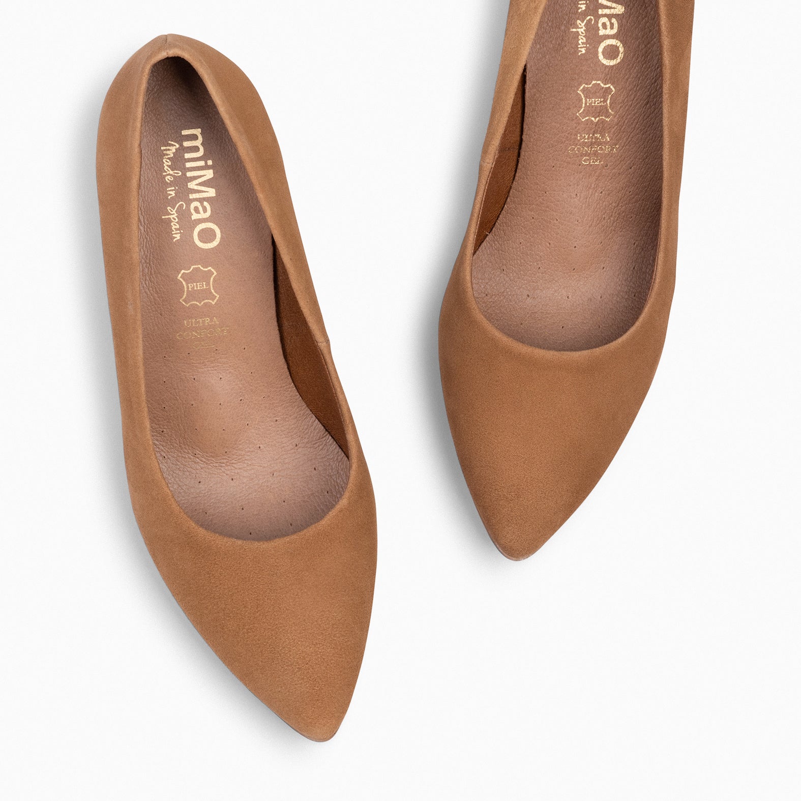 URBAN S - CAMEL mid-heeled suede shoes