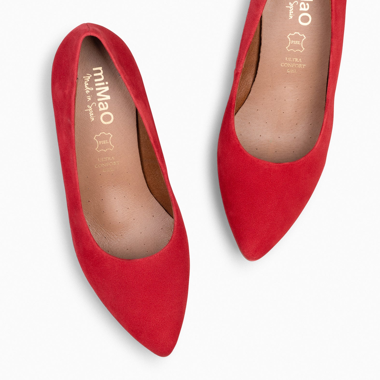 URBAN S - Zapatos de tacón medio de ante ROJO