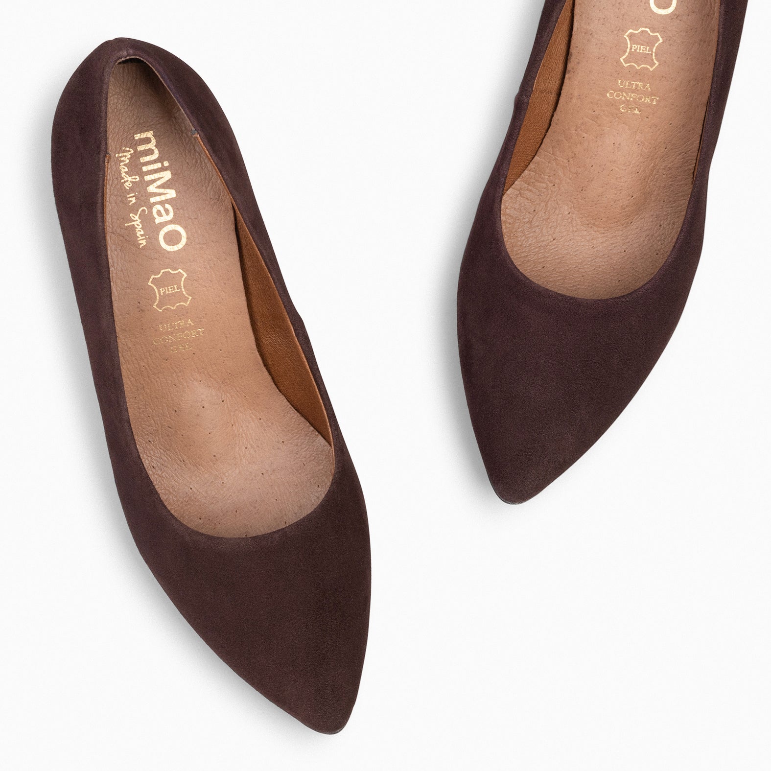 URBAN S - BROWN suede mid-heeled shoes