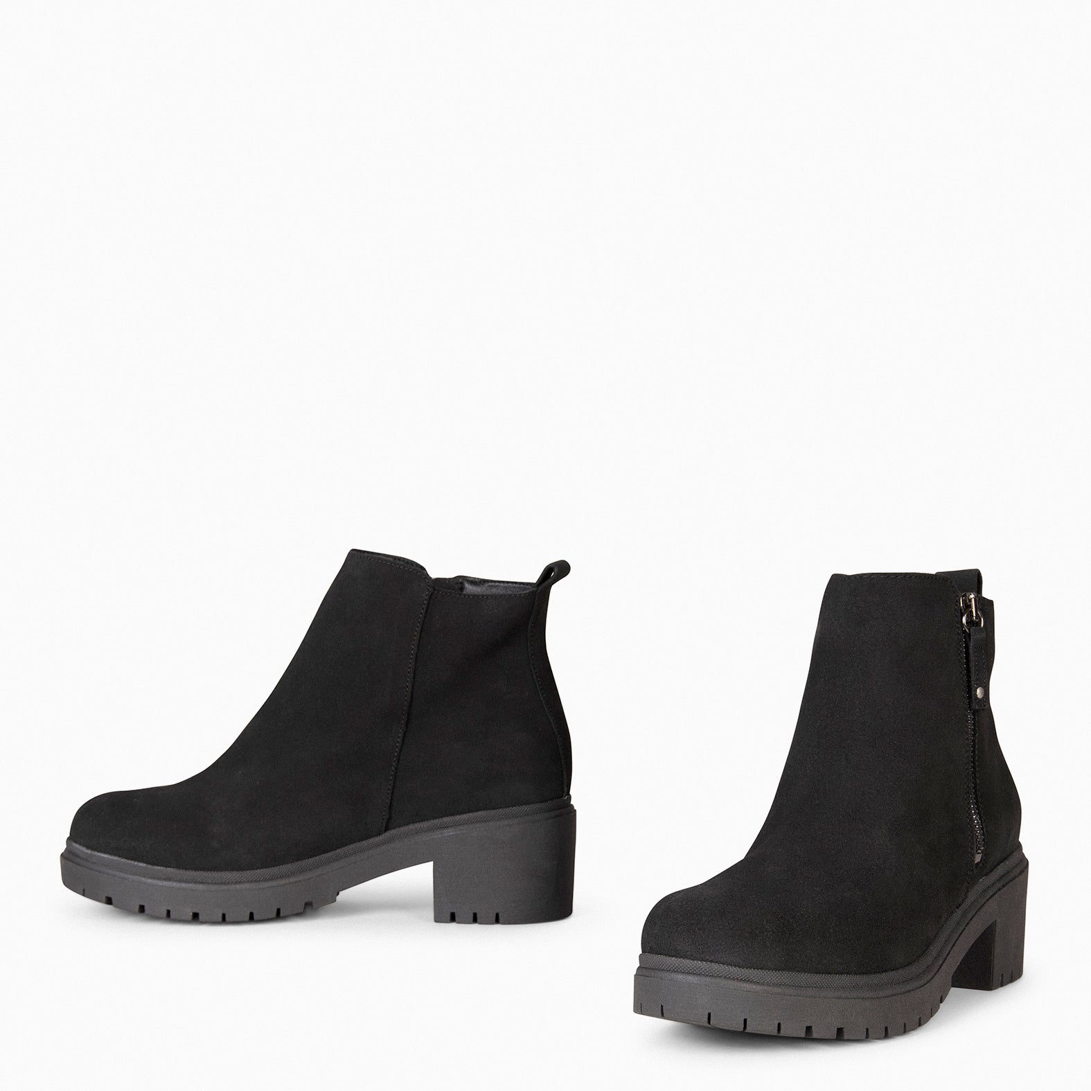 POP – Bottines en daim hydrofuge NOIR