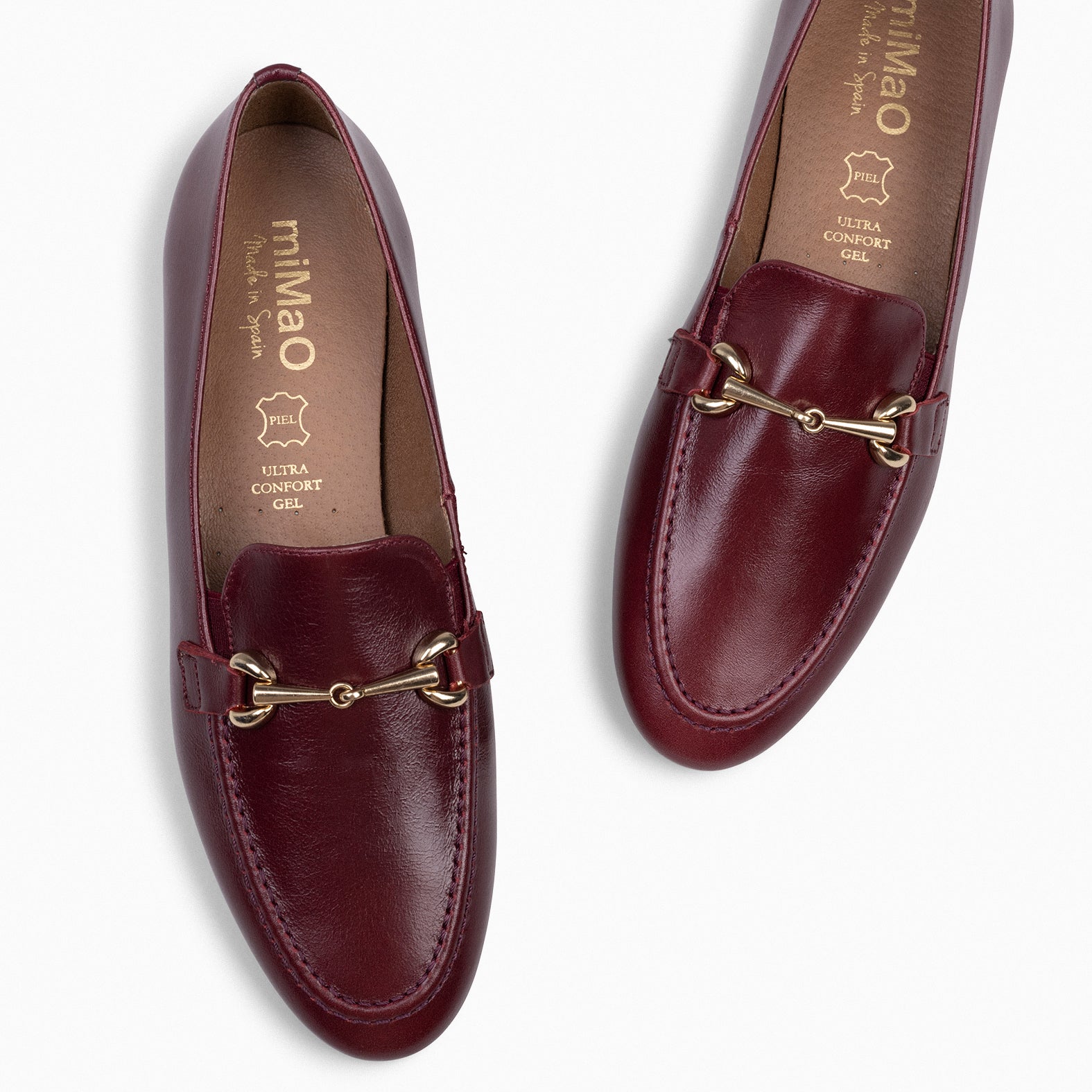 STYLE Mocassins pour femme avec d tail m tallique BORDEAUX