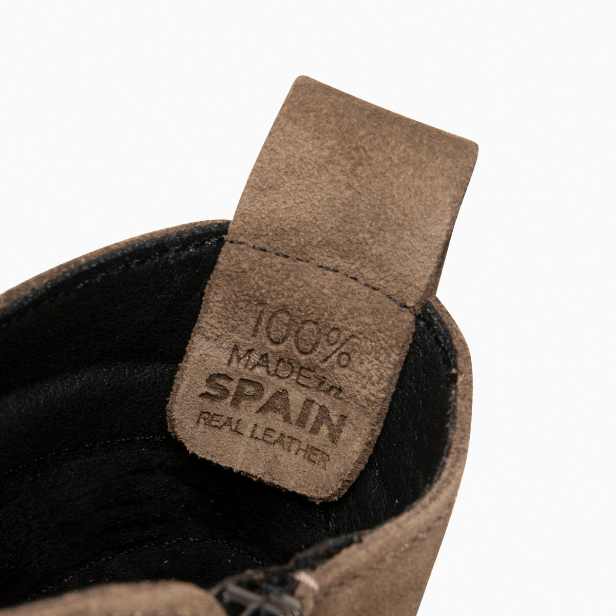 POP - Botín de piel hidrófugo TAUPE