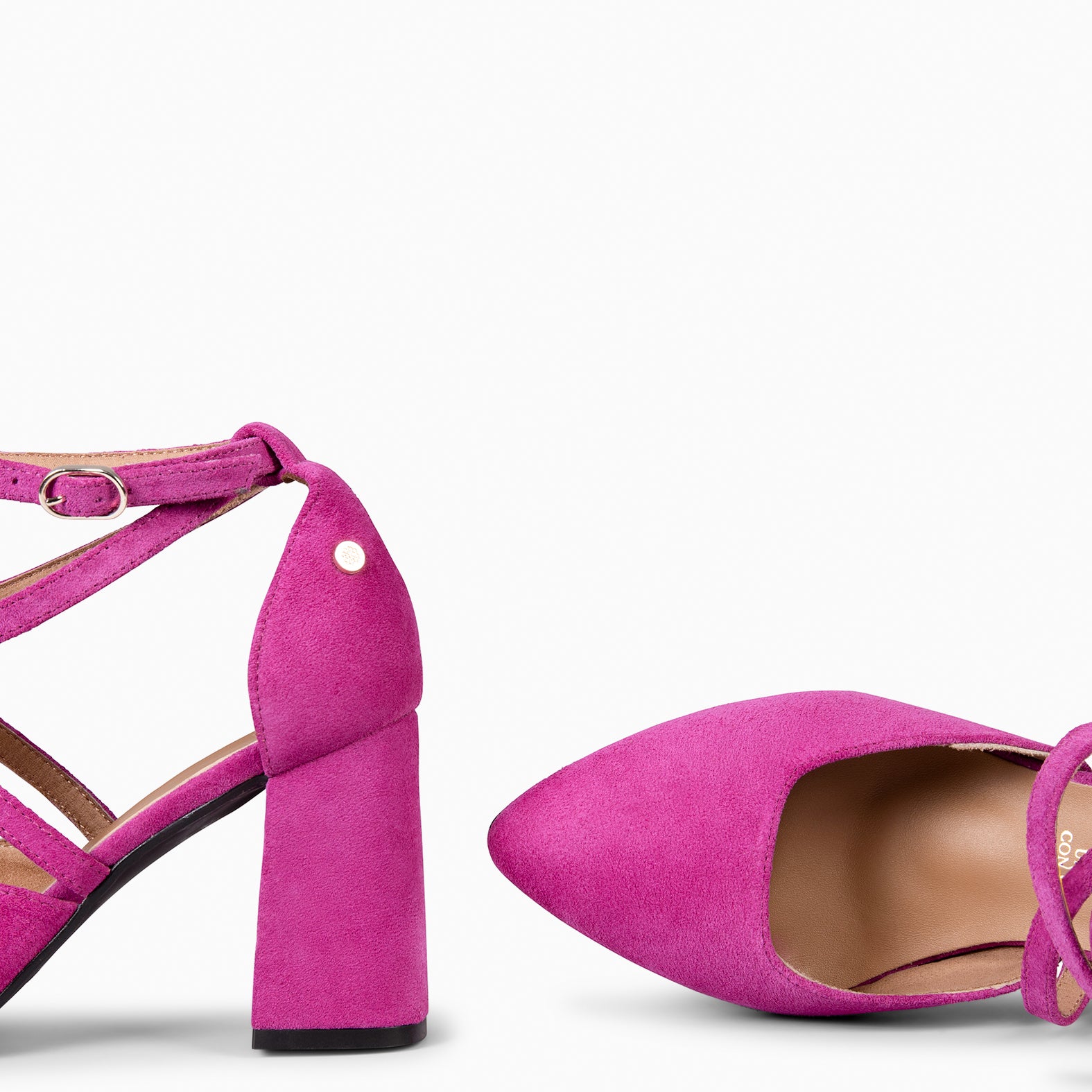 ARIEL - Zapato de tacón ancho FUCSIA